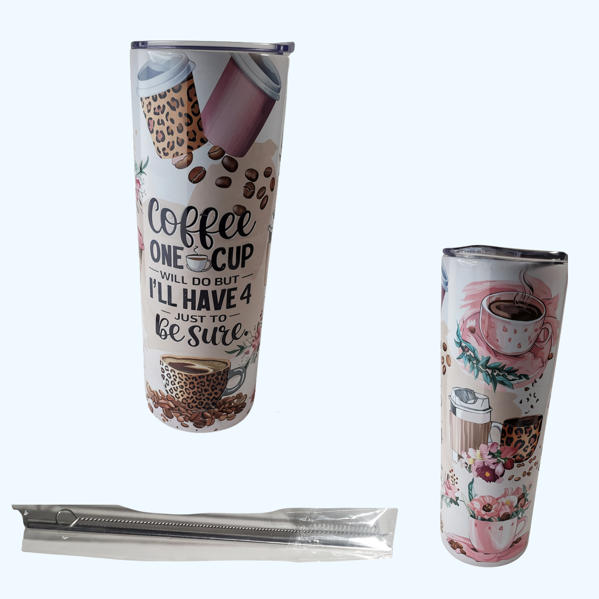 Coffee One Cup at a Time Tumbler – Coffee Lover Gift & Travel Cup