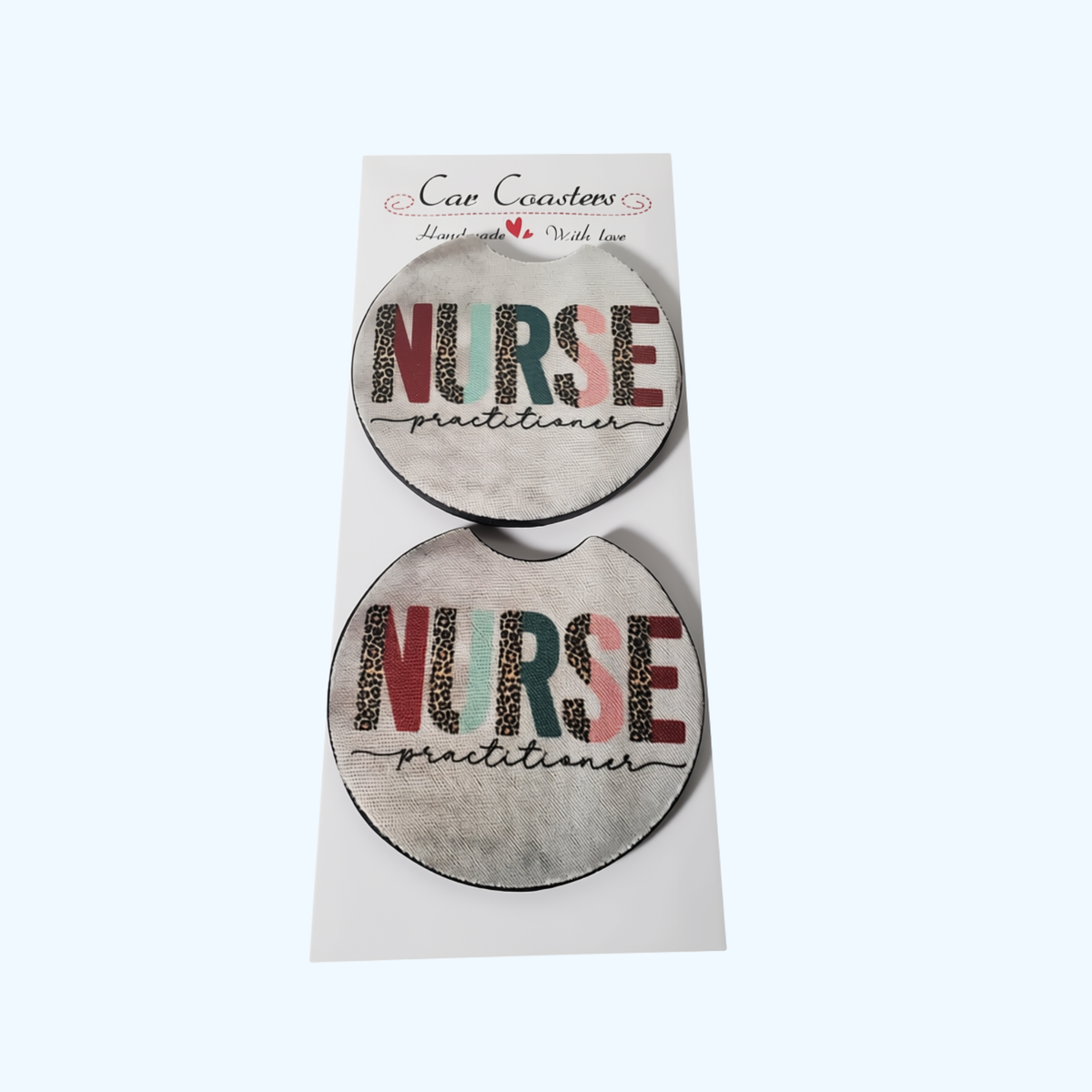 Nurse Practitioner Car Coaster – 2.75" Neoprene Cup Holder Coaster