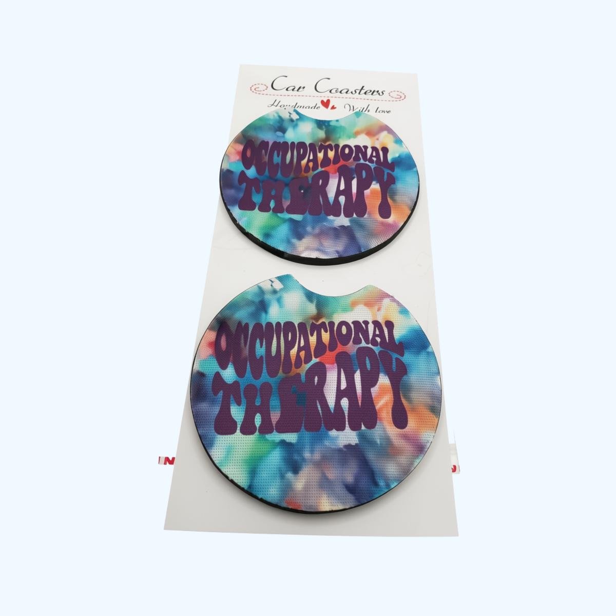 Occupational Therapy Car Coaster – 2.75" Neoprene Absorbent Cup Holder Coaster – Occupational Therapist Gift