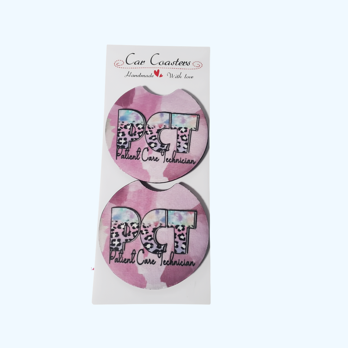 Patient Care Technician Car Coaster – 2.75" Neoprene Cup Holder Coaster
