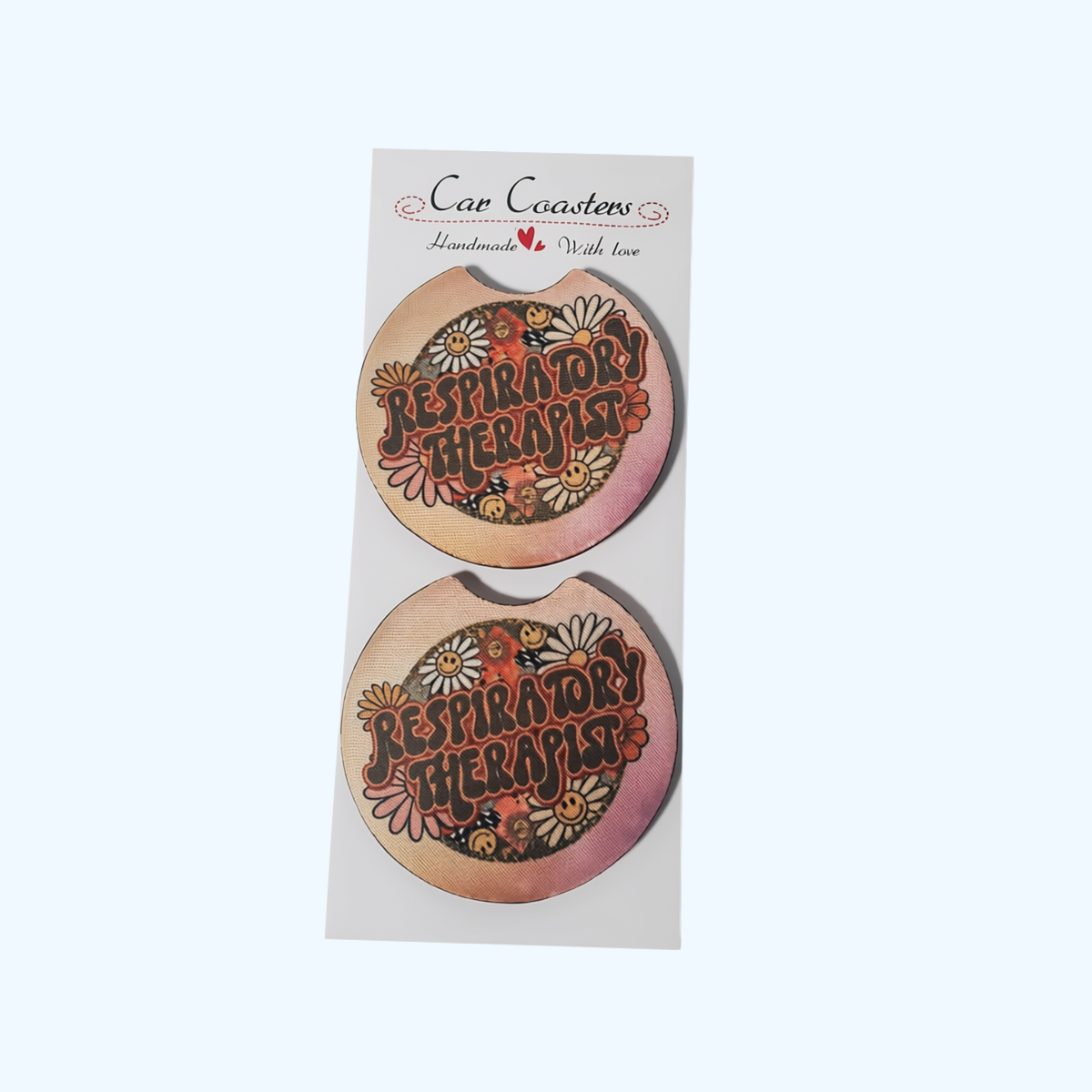 Respiratory Therapist Car Coaster – 2.75" Neoprene Cup Holder Coaster