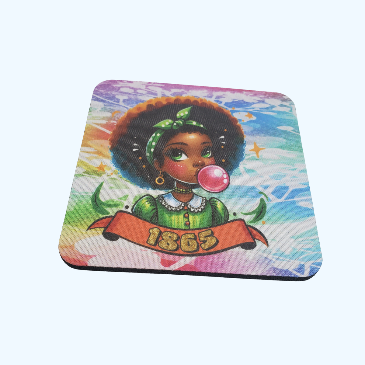 1865 Girl 4x4 Neoprene Coaster – Inspirational Girl History Gift & Decor