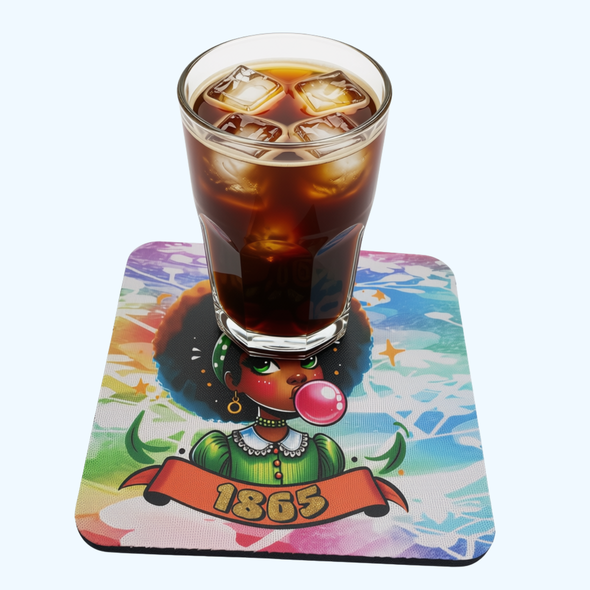 1865 Girl 4x4 Neoprene Coaster – Inspirational Girl History Gift & Decor