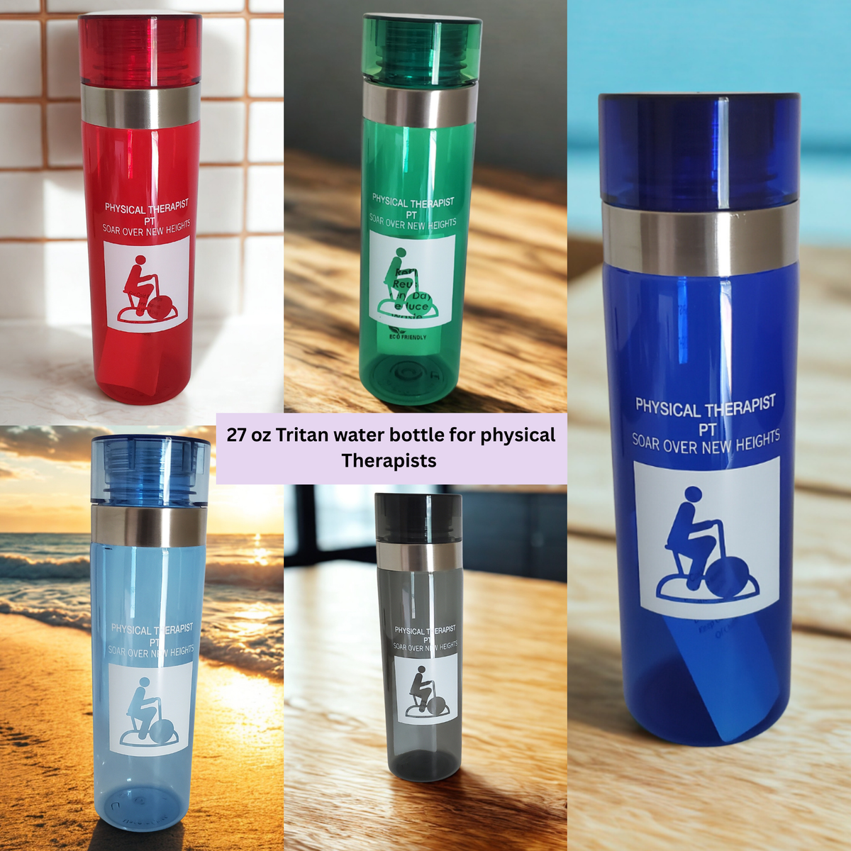Physical Therapist Water Bottle – 27 oz BPA-Free Tritan
