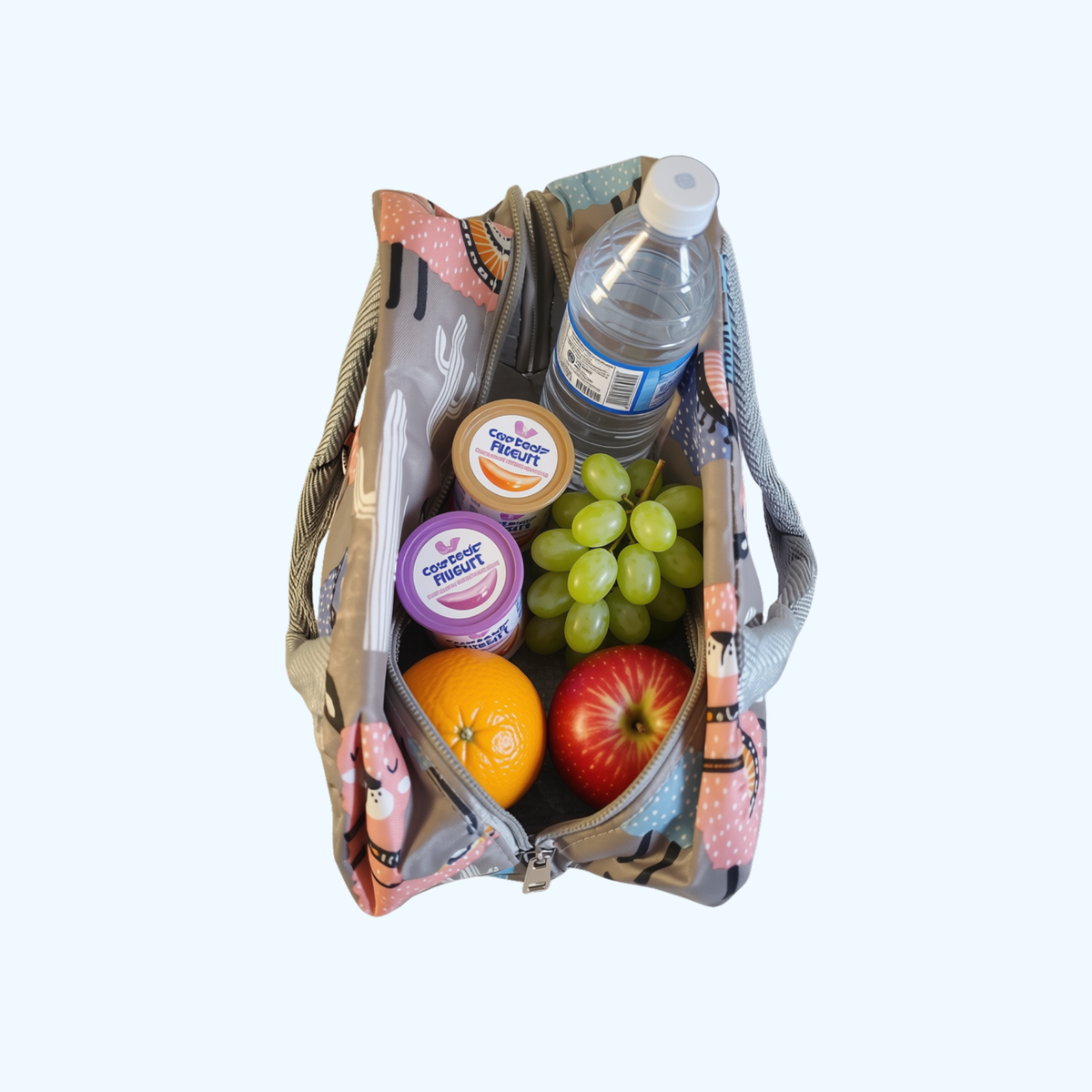 Waterproof Alpaca Print Insulated Lunch Bag – Reusable Thermal Lunch Tote | 9 x 7.5 x 4 Inches