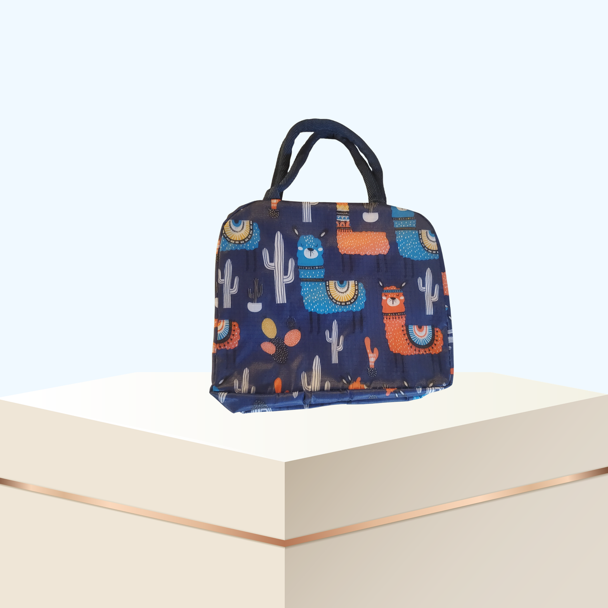 Waterproof Alpaca Print Insulated Lunch Bag – Reusable Thermal Lunch Tote | 9 x 7.5 x 4 Inches