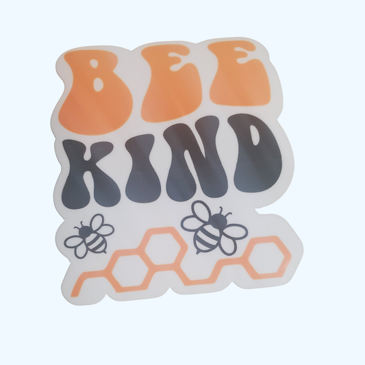 Bee Kind Sticker – Laminated Cute Bee & Inspirational Kindness Sticker