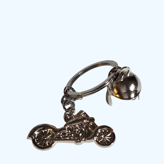 Bike with Helmet Charm Keychain – Cycling Gift for Bike Lovers