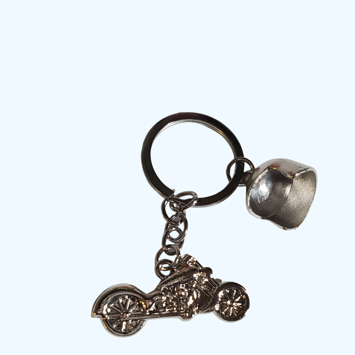 Bike with Helmet Charm Keychain – Cycling Gift for Bike Lovers