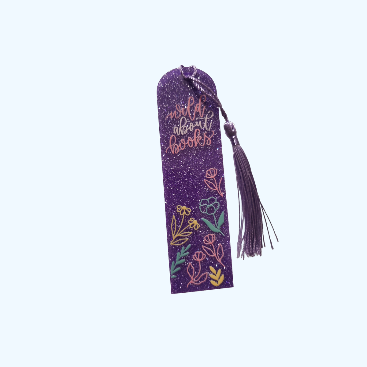 Custom Glitter Acrylic Bookmark – 4.72" x 1.3" | Wild About Books
