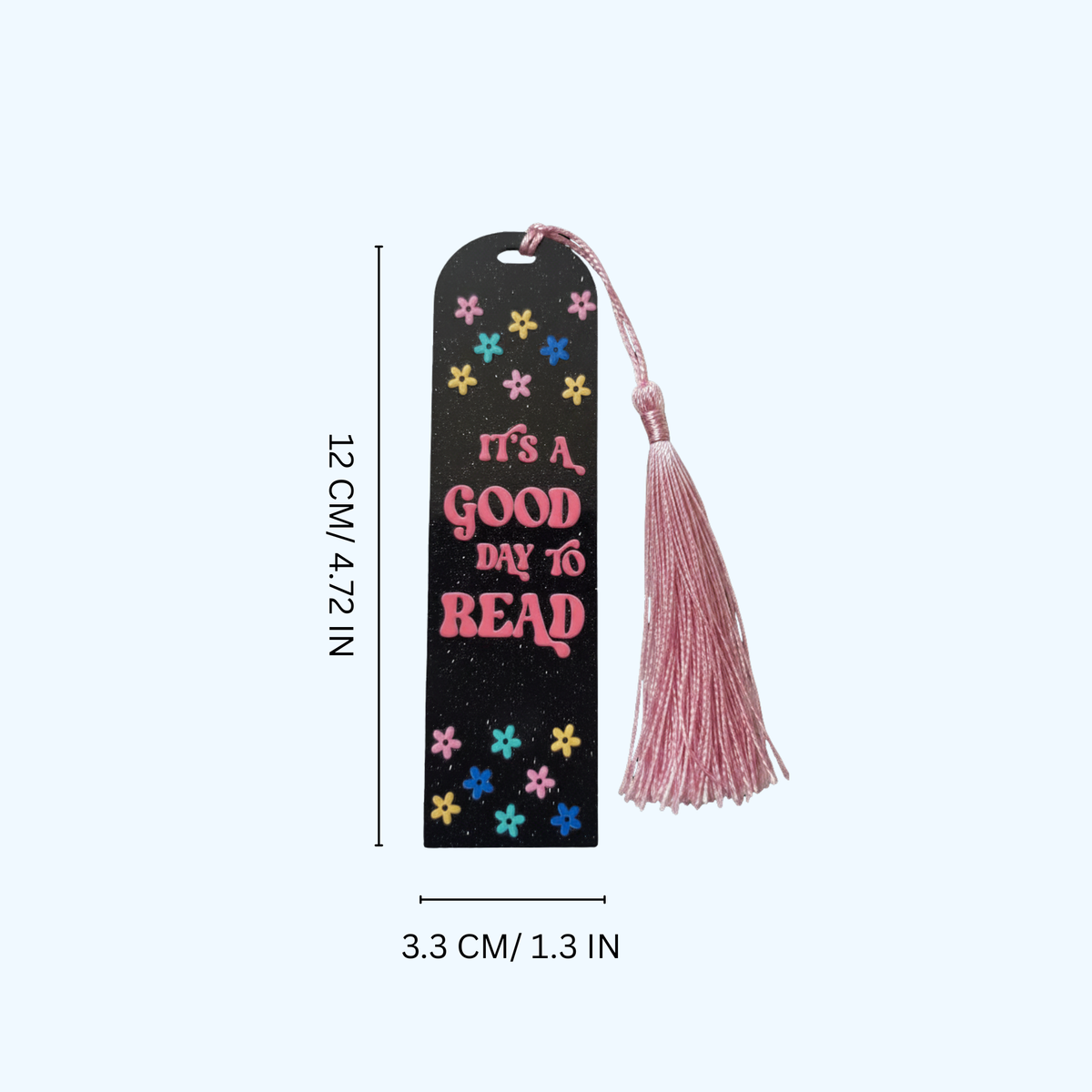 Custom Glitter Acrylic Bookmark – 4.72" x 1.3" | "IT’S A GOOD DAY TO READ"