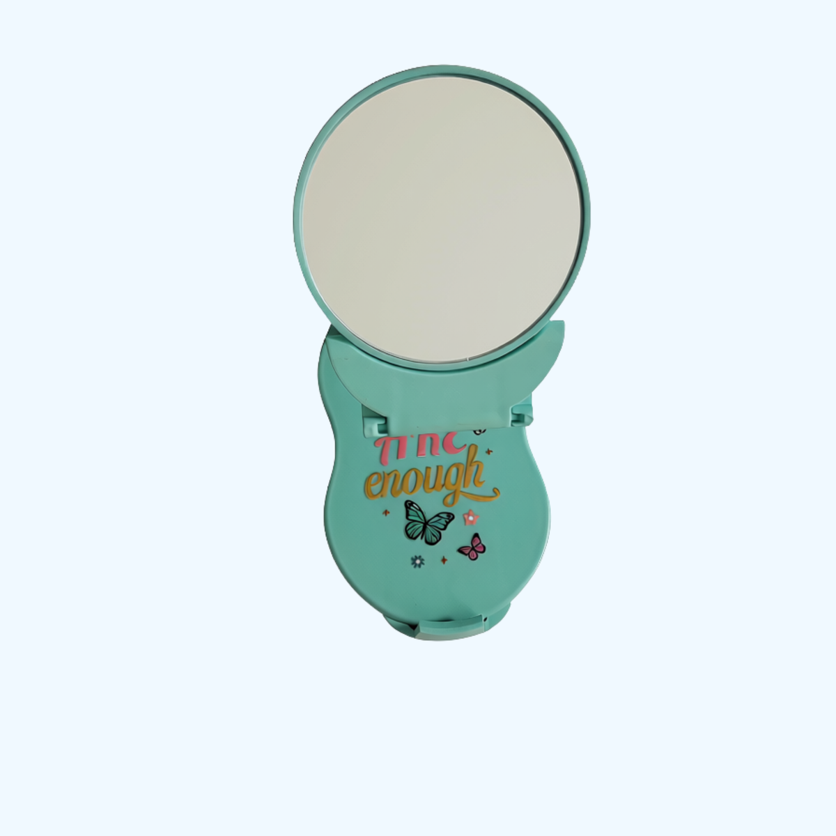 Green Foldable Phone Stand with Makeup Mirror – You Are Enough