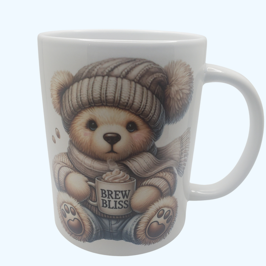 Brew Bliss Ceramic 15 oz Coffee Mug – Large Ceramic Tea & Coffee Cup