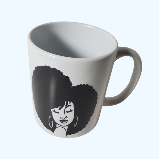 Afro Girl Ceramic 12 oz Mug – Inspirational Coffee & Teacup