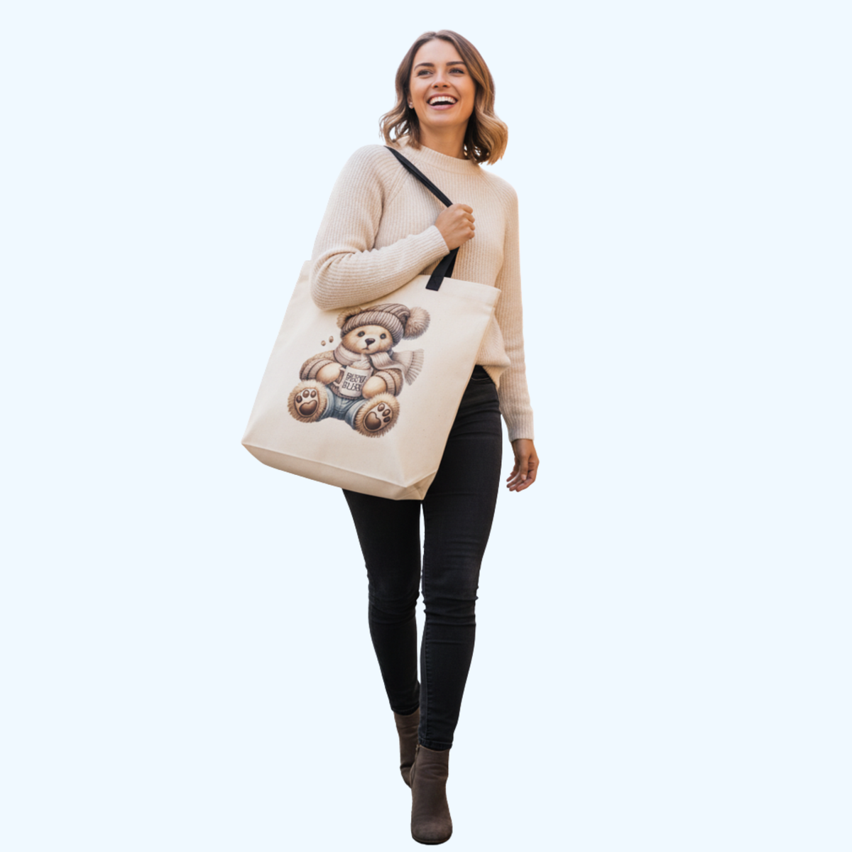 Brew Bliss Tote Bag | Coffee Lover Tote Bag | 13.5" x 14" 100% Polyester Reusable Tote