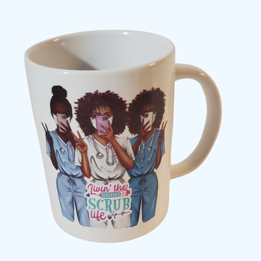 Living the Scrub Life 15 oz Mug | Healthcare Professional Mug