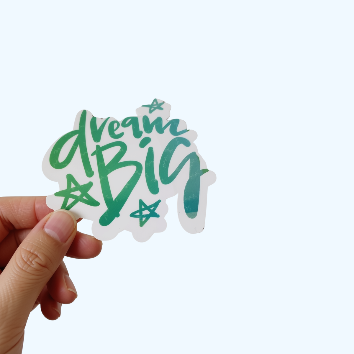 Dream Big Sticker – Inspirational Motivational Sticker with Laminate, Positive Quote Sticker