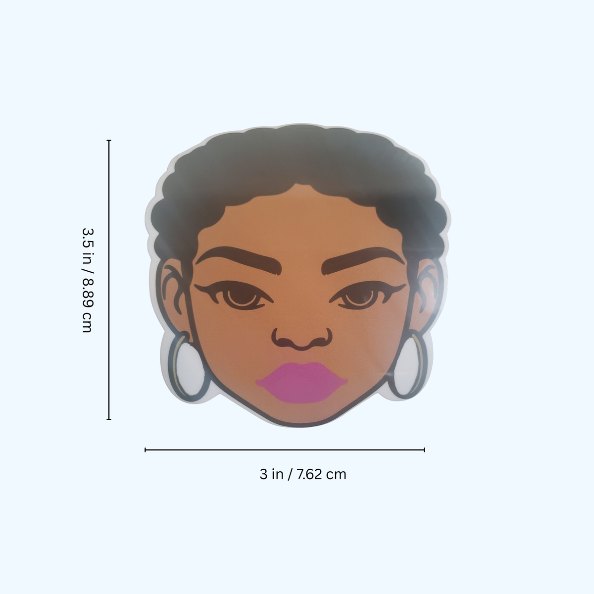 Face Sticker with Laminate – Cute Face Sticker, Decorative Sticker for Laptops, Water Bottles & Tumblers