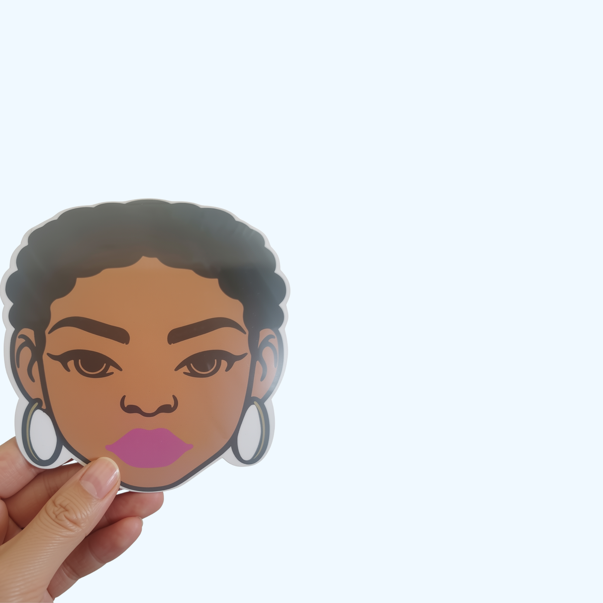 Face Sticker with Laminate – Cute Face Sticker, Decorative Sticker for Laptops, Water Bottles & Tumblers