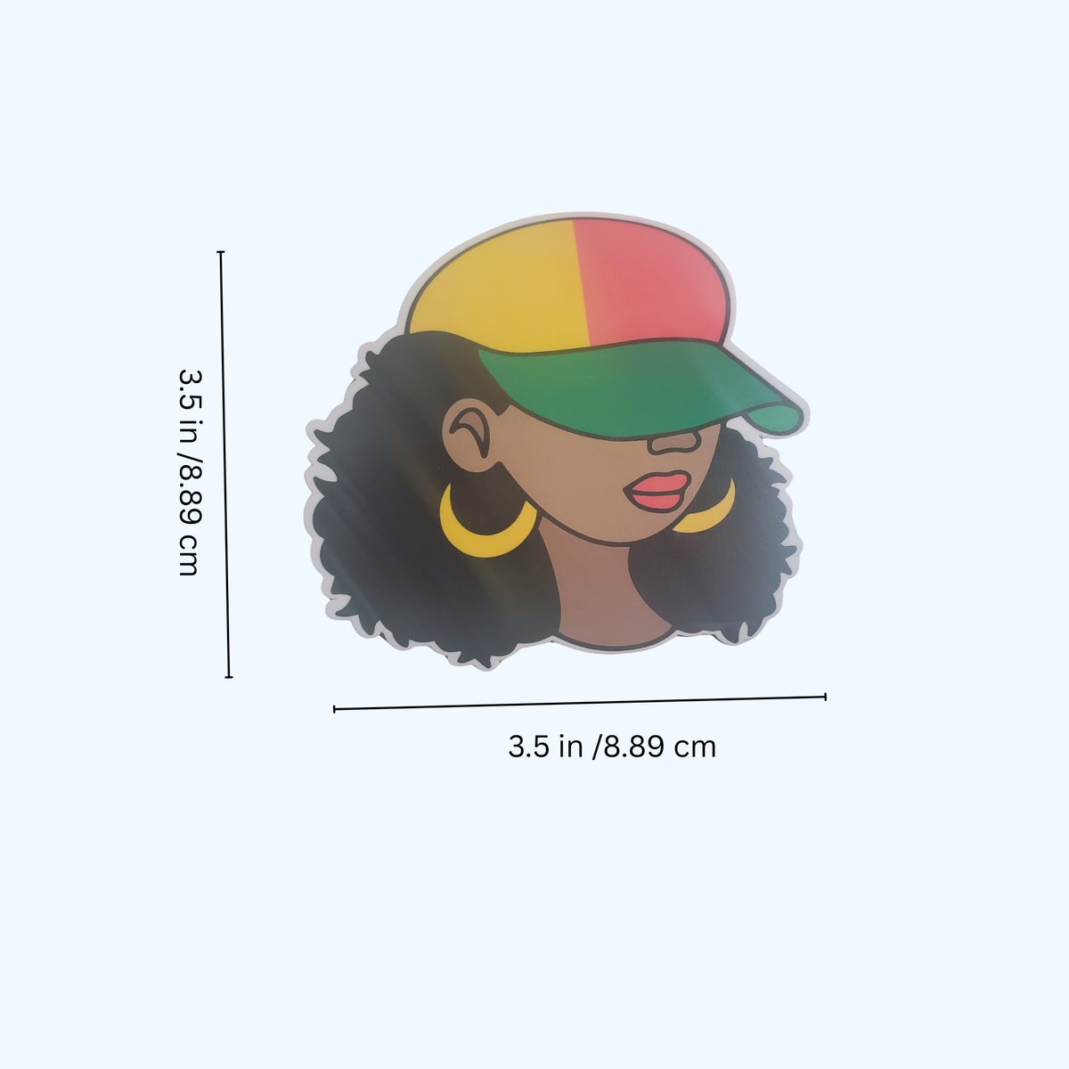 Girl with Cap Sticker – Cute Girl Sticker, Inspirational Sticker, Laminated Sticker for Laptops & Water Bottles