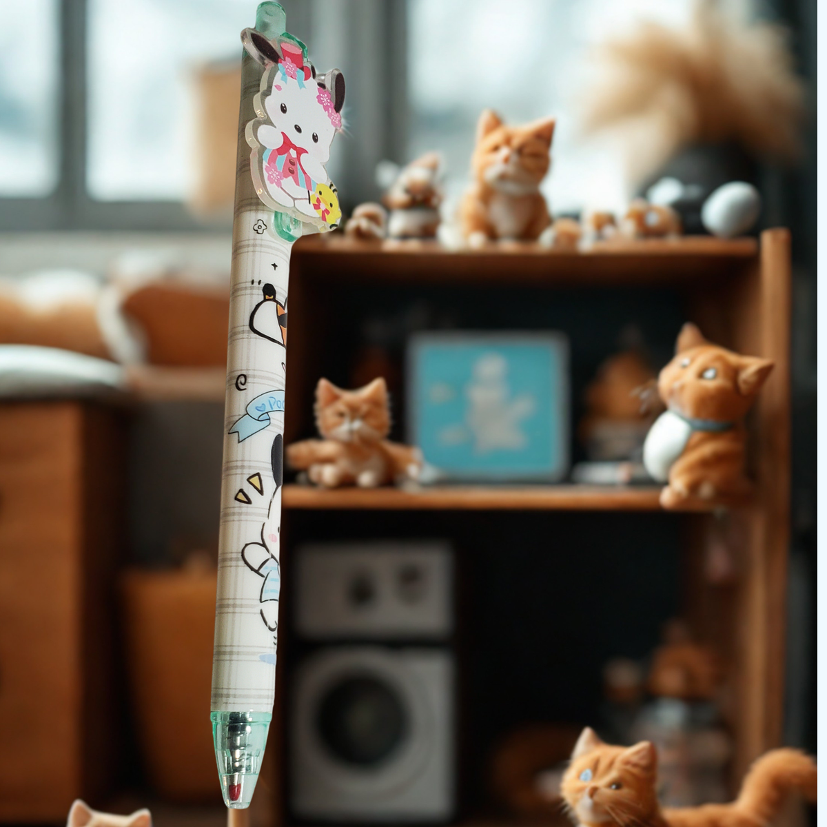 Sanrio Series Cute Ballpoint Pens, Retractable Signature Pens, Cartoon Character Pens