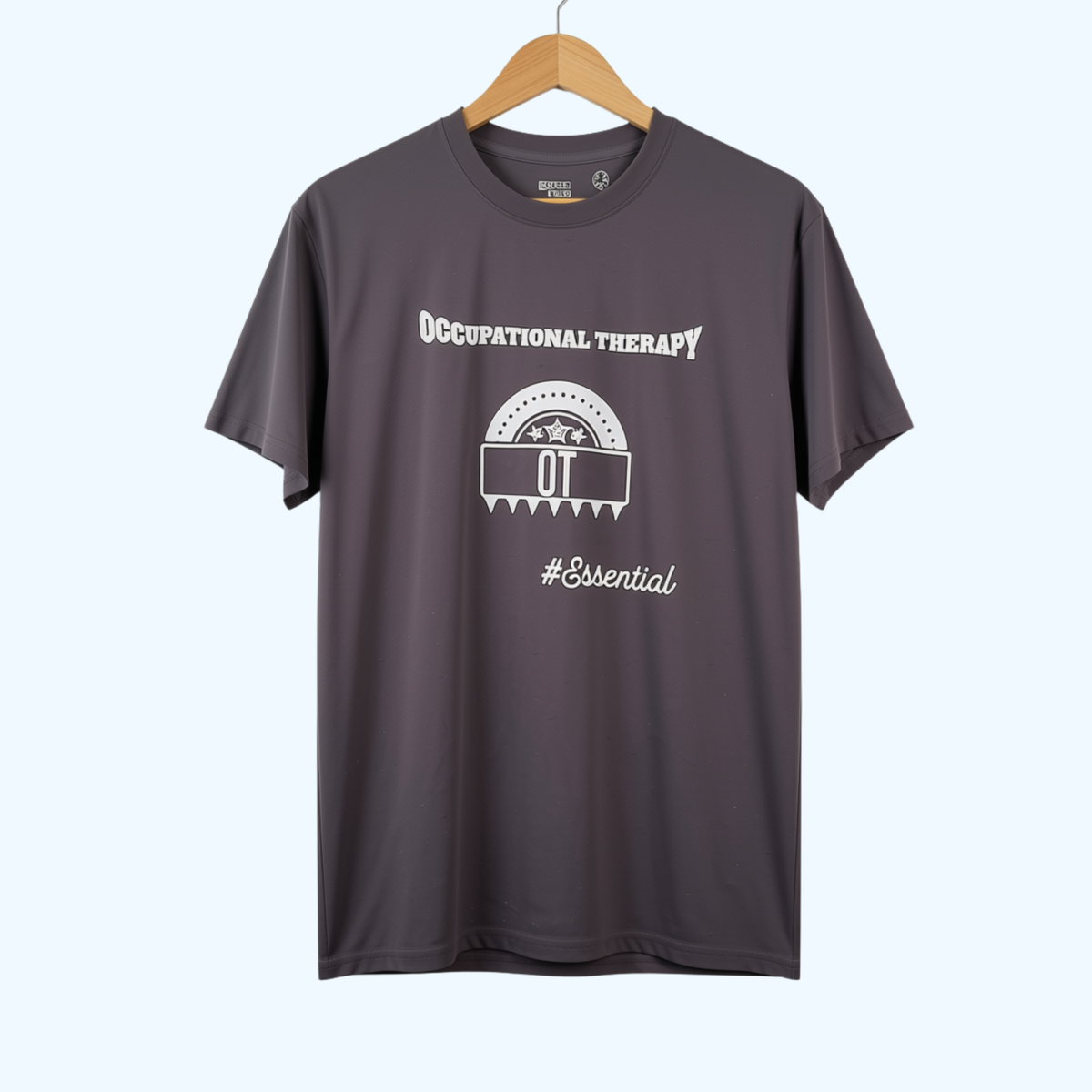 Women’s Occupational Therapy Hanes Essential T-Shirt – Smoke Gray 100% Cotton