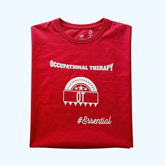 Women’s Occupational Therapy Hanes Essential T-Shirt – Red 100% Cotton