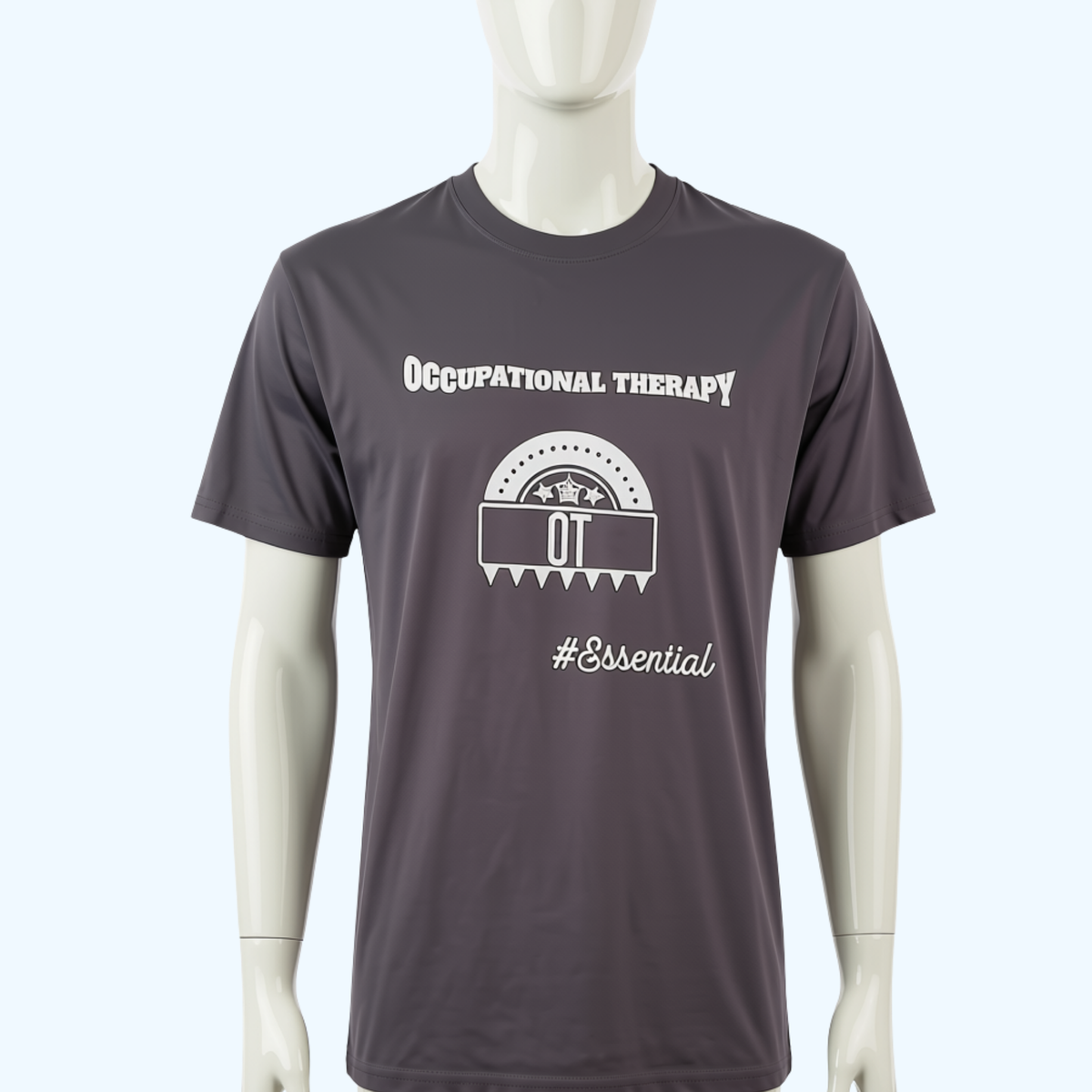 Men’s Occupational Therapy Hanes Authentic T-Shirt – Smoke Gray 100% Cotton