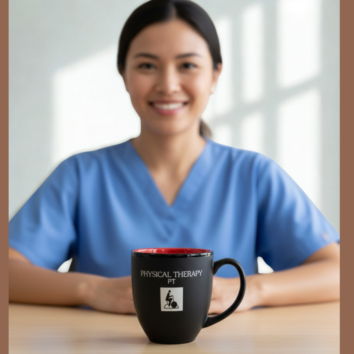 Physical Therapy Hilo Bistro Mug – 15 oz Ceramic Coffee Mug with Colored Interior