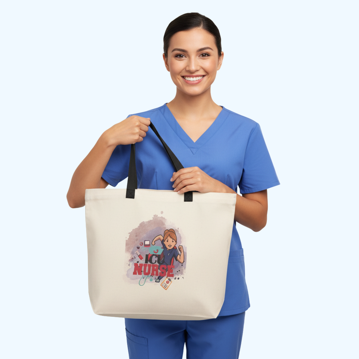 ICU Nurse Work Bag 19" x 14" – Large Medical Tote for Nurses, Healthcare Professionals & Clinical Shifts