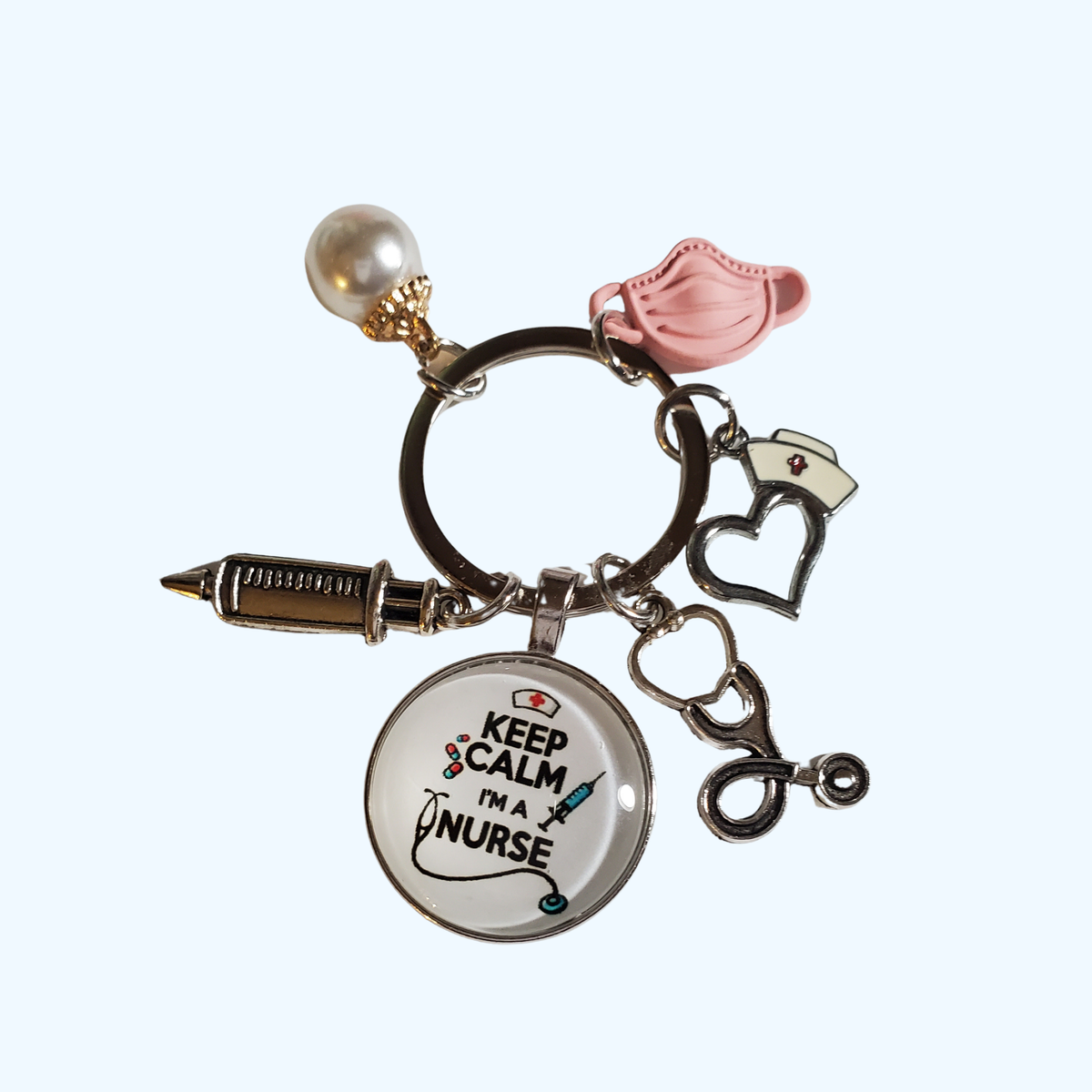 Keep Calm I’m a Nurse Charm Keychain – Nurse Gift