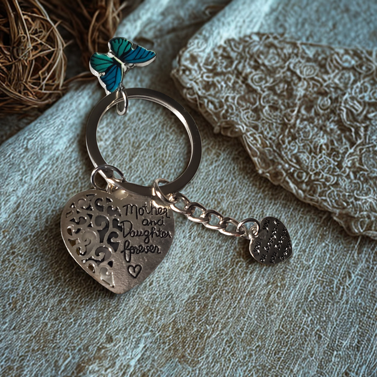 Mother and Daughter Forever Charm Keychain – Mom & Daughter Gift