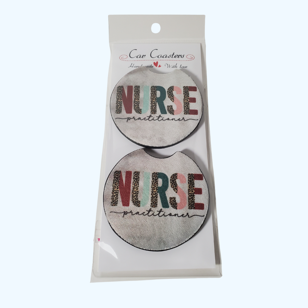 Nurse Practitioner Car Coaster – 2.75" Neoprene Cup Holder Coaster