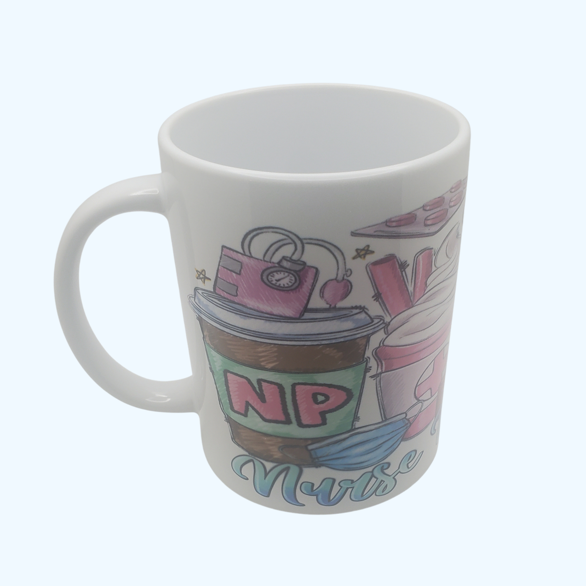 NP Coffee Mug | 15 oz Ceramic Mug for Nurse Practitioners
