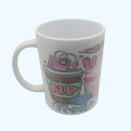 NP Coffee Mug | 15 oz Ceramic Mug for Nurse Practitioners