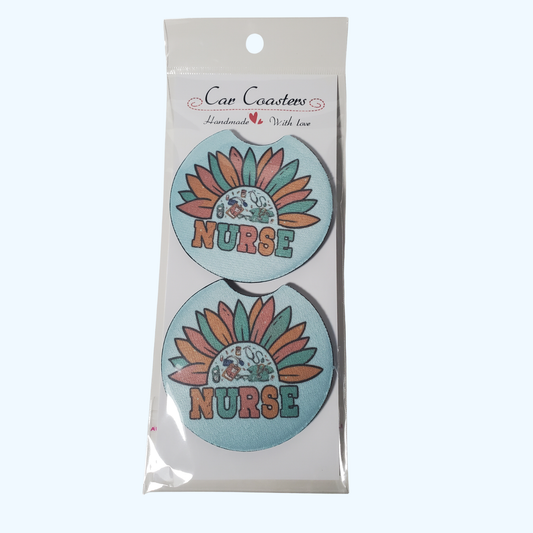 Nurse Car Coaster – 2.75" Neoprene Nursing Cup Holder Coaster