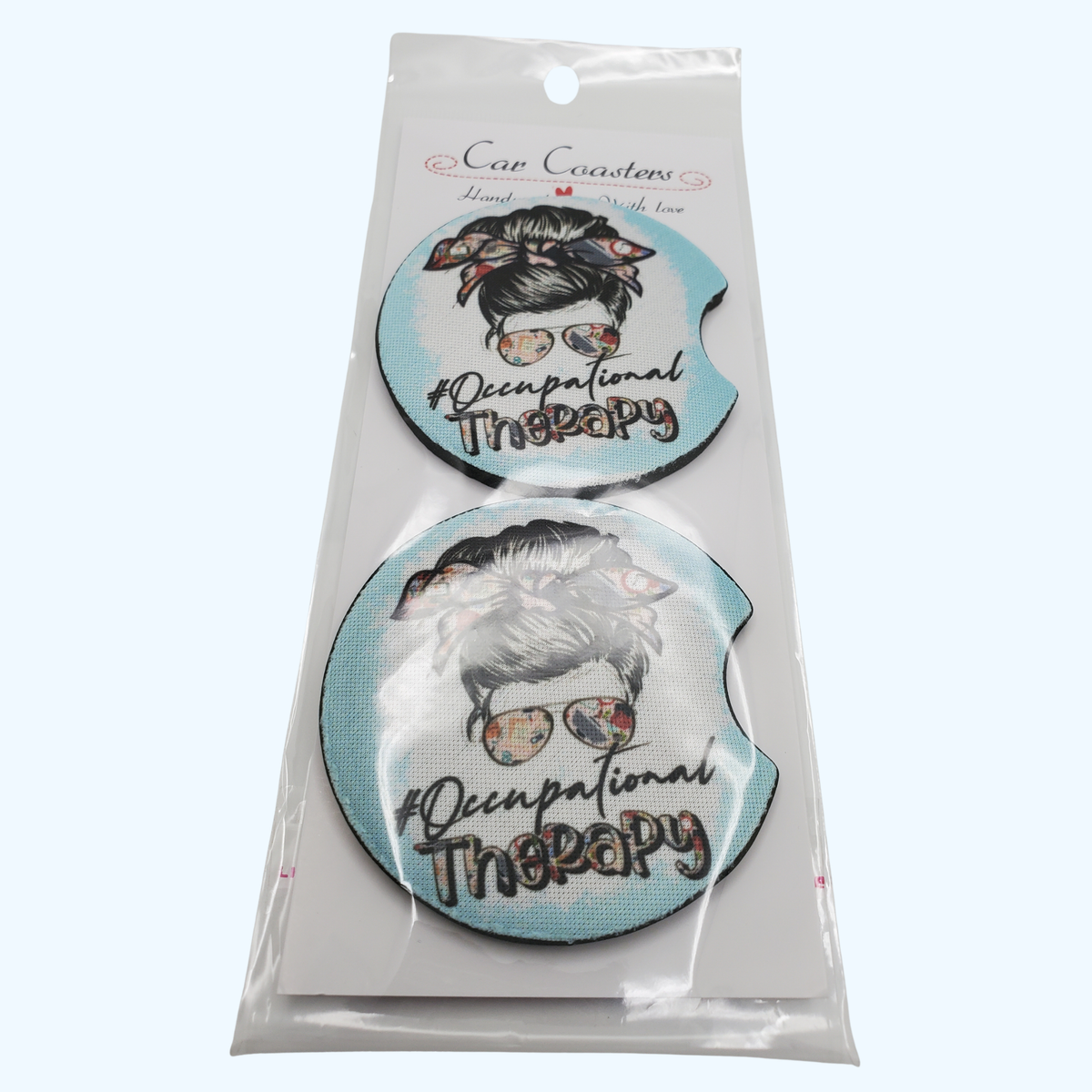 Occupational Therapy Car Coaster – 2.75" Neoprene Absorbent Cup Holder Coaster – Occupational Therapist Gift