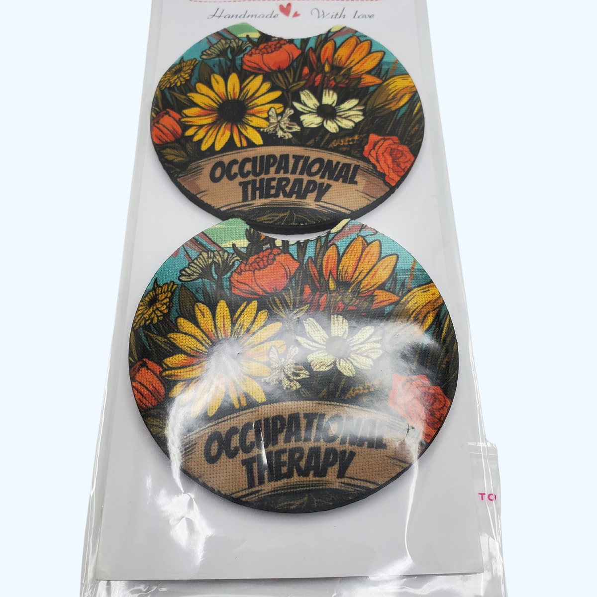 Occupational Therapy Car Coaster – 2.75" Neoprene Absorbent Cup Holder Coaster – Occupational Therapist Gift