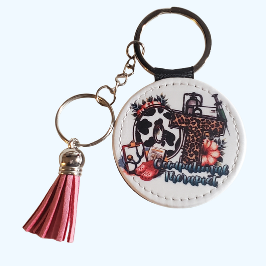 Occupational Therapist PU Leather Keychain – OT Appreciation Gift, Thank You Gift for Occupational Therapy Professionals