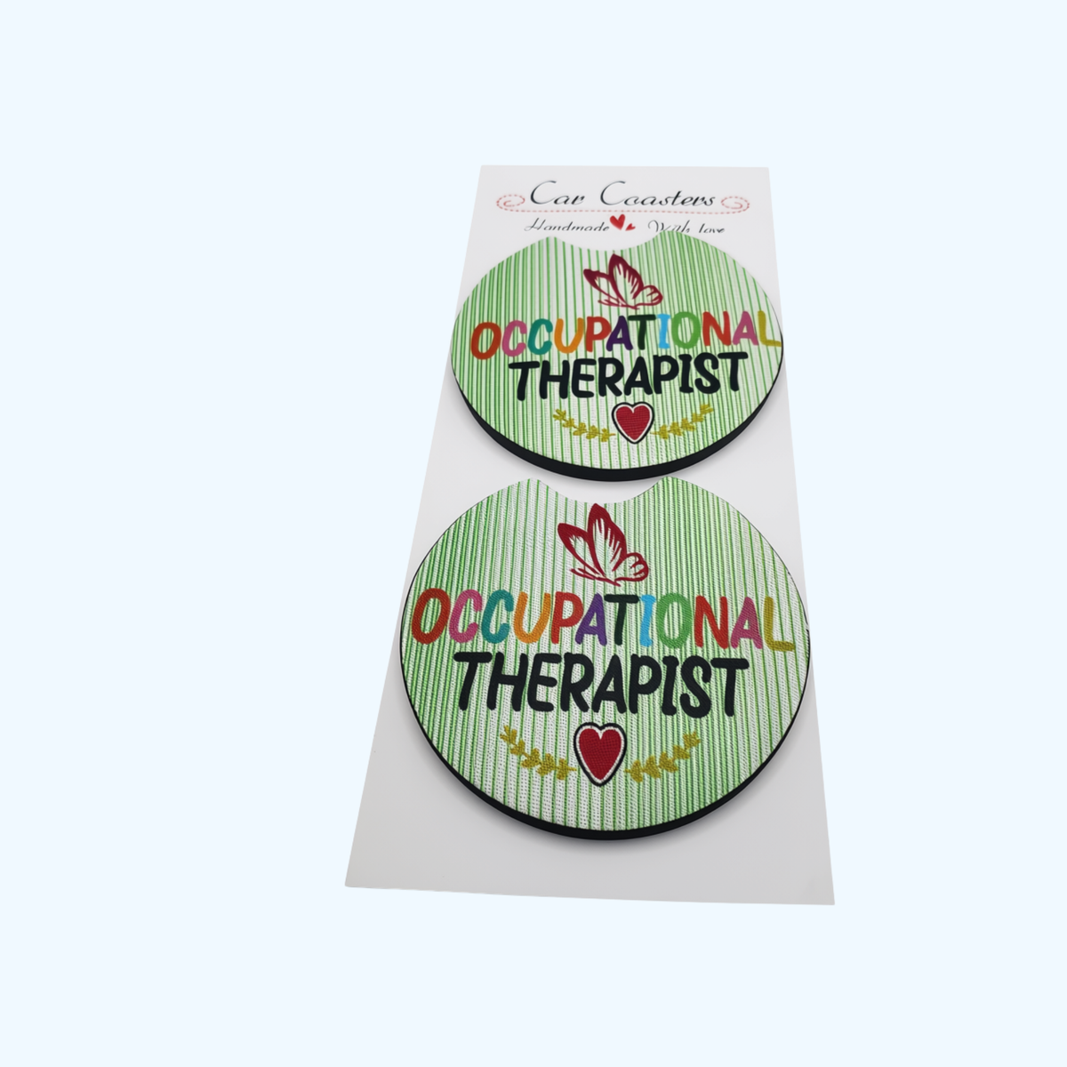 Occupational Therapy Car Coaster – 2.75" Neoprene Absorbent Cup Holder Coaster – Occupational Therapist Gift