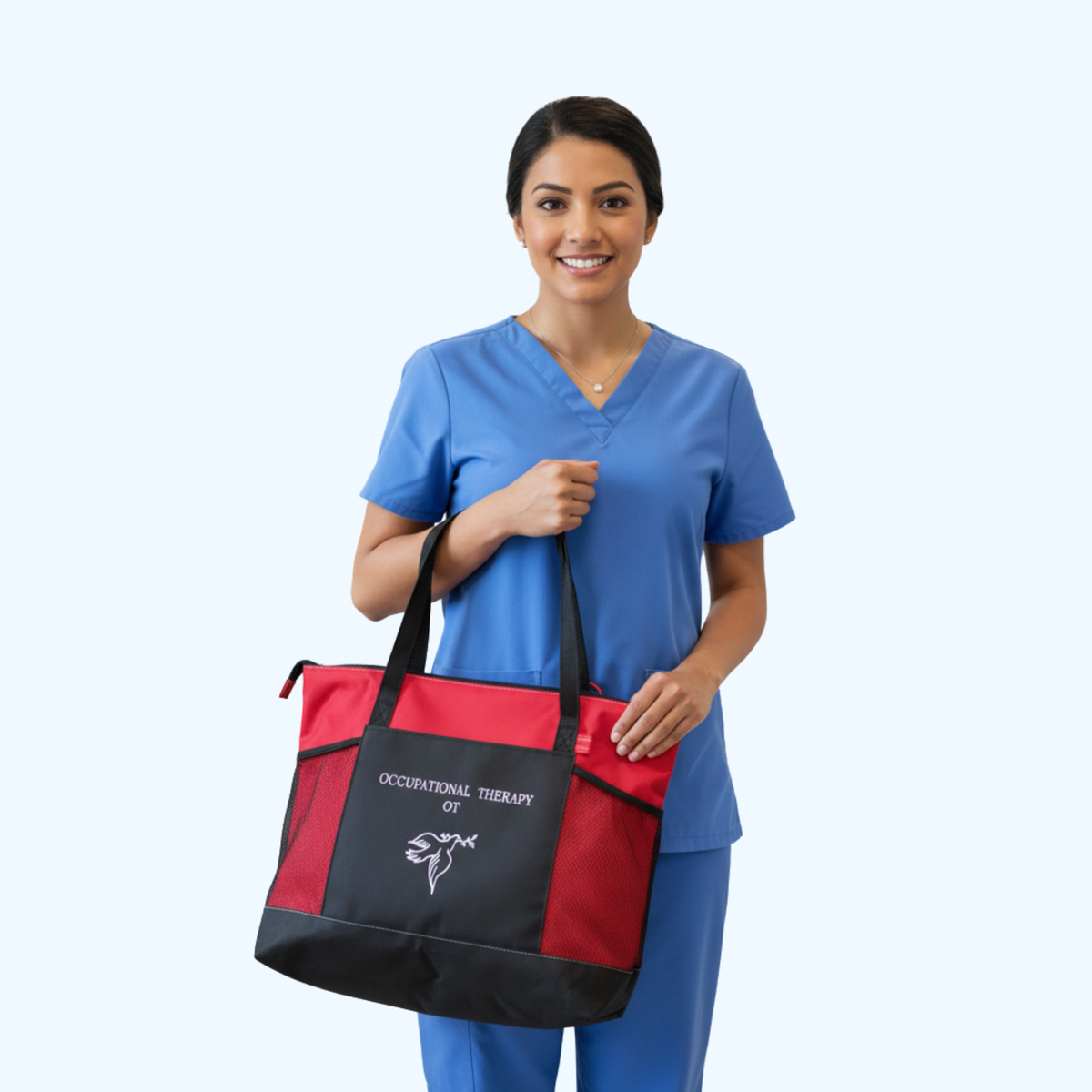 OT Premium Zippered Tote Bag – Large Reusable Canvas Travel & Shopping Tote