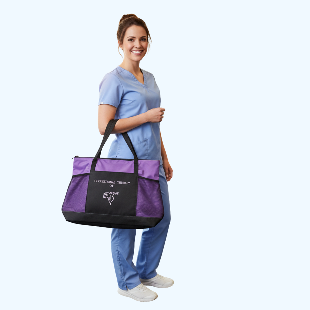 OT Premium Zippered Tote Bag – Large Reusable Canvas Travel & Shopping Tote