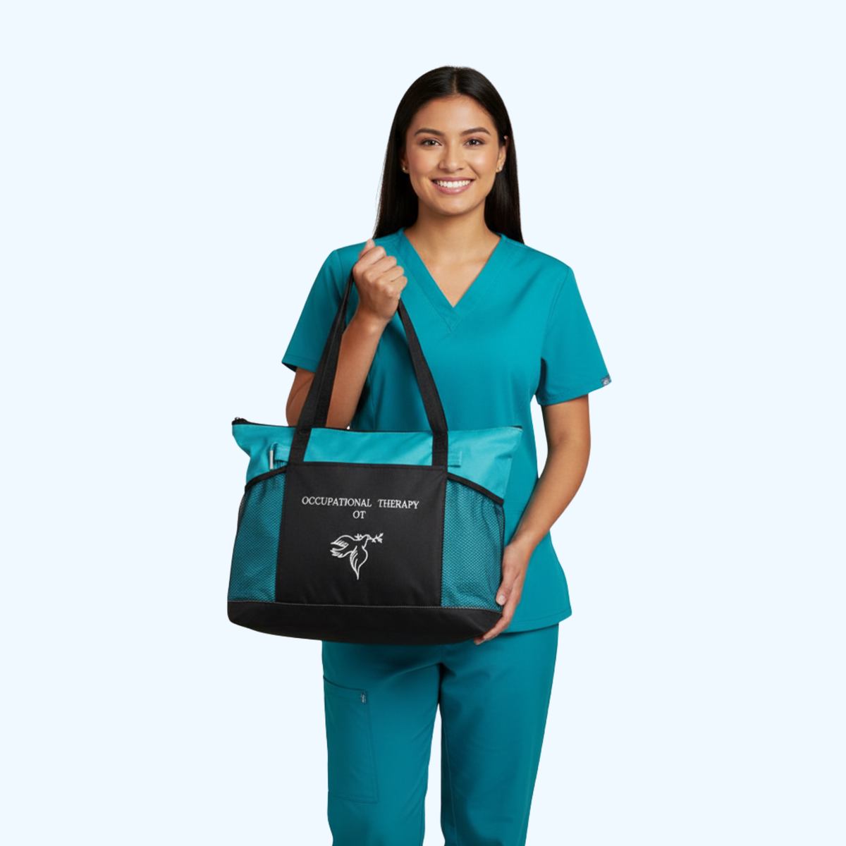 OT Premium Zippered Tote Bag – Large Reusable Canvas Travel & Shopping Tote