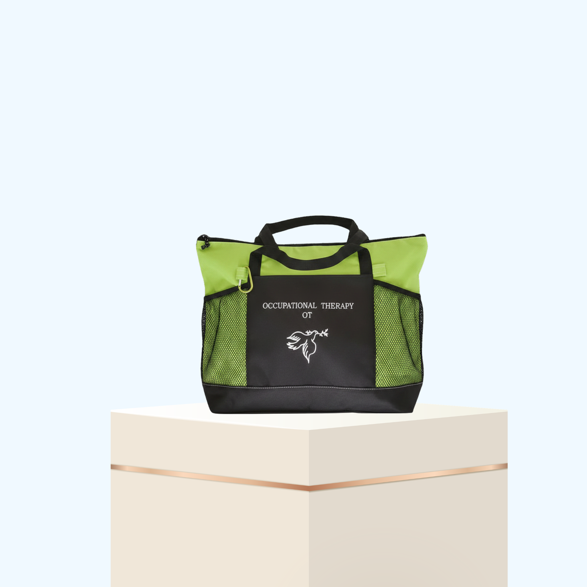 OT Premium Zippered Tote Bag – Large Reusable Canvas Travel & Shopping Tote