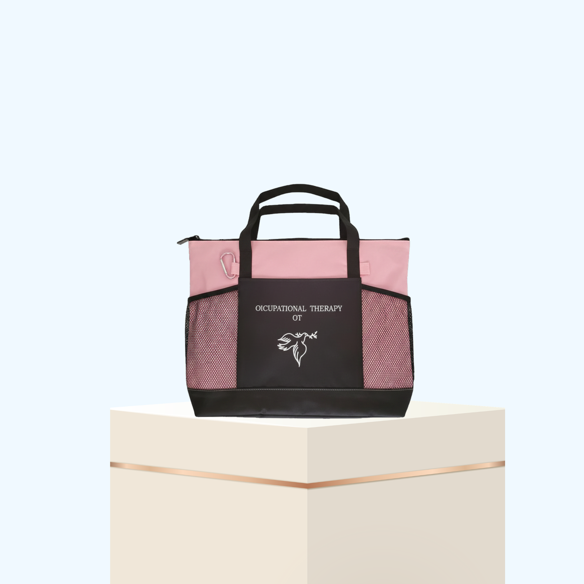 OT Premium Zippered Tote Bag – Large Reusable Canvas Travel & Shopping Tote