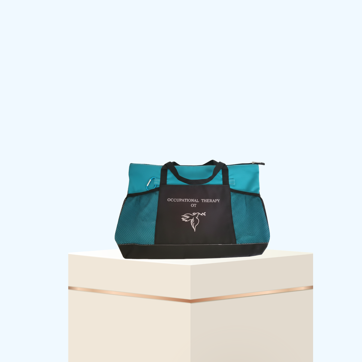 OT Premium Zippered Tote Bag – Large Reusable Canvas Travel & Shopping Tote