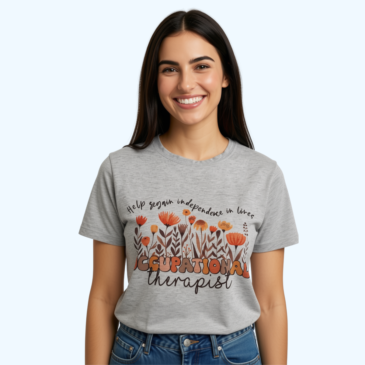 Occupational Therapist Crew Neck T-Shirt – OT Shirt, Occupational Therapy Apparel, Therapist Gift
