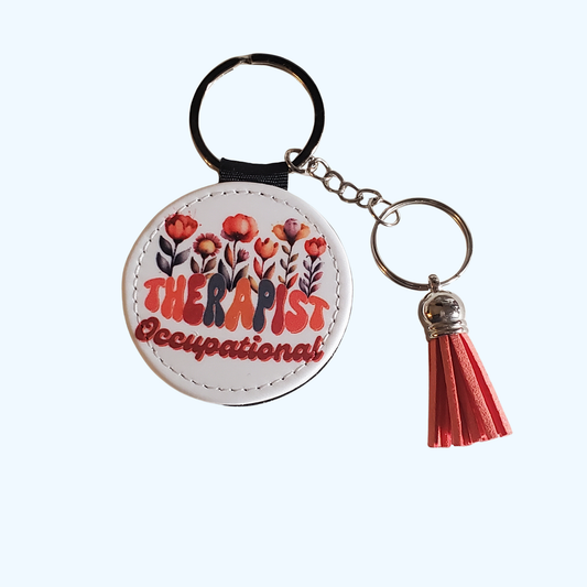 Occupational Therapist PU Leather Keychain – OT Appreciation Gift, Thank You Gift for Occupational Therapy Professionals, Graduation & Birthday Present