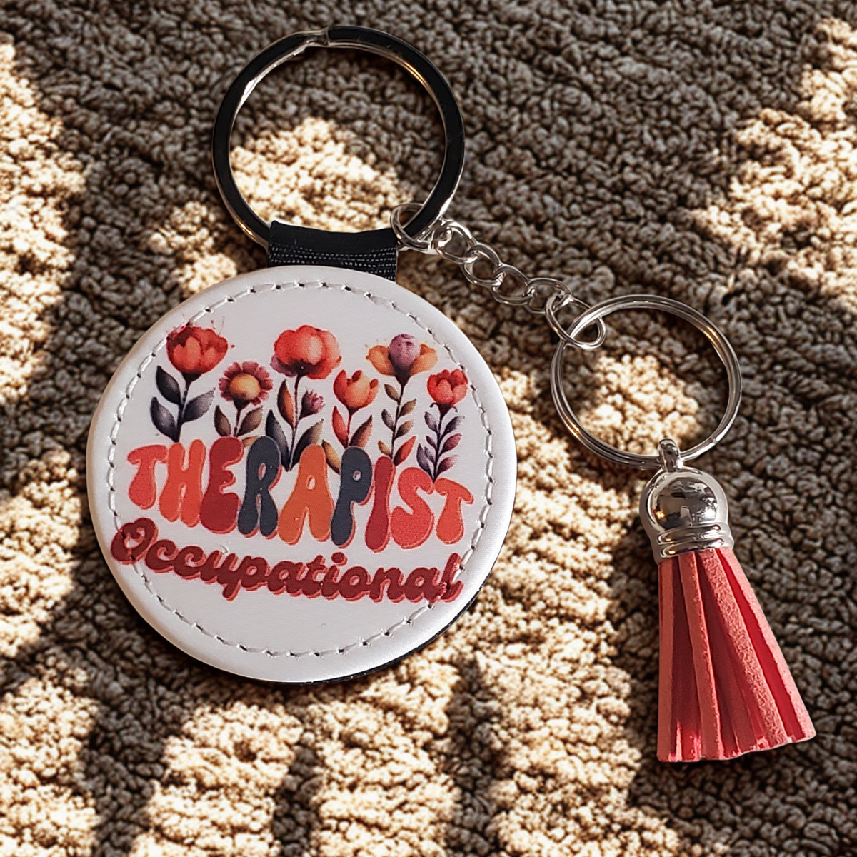 Occupational Therapist PU Leather Keychain – OT Appreciation Gift, Thank You Gift for Occupational Therapy Professionals, Graduation & Birthday Present