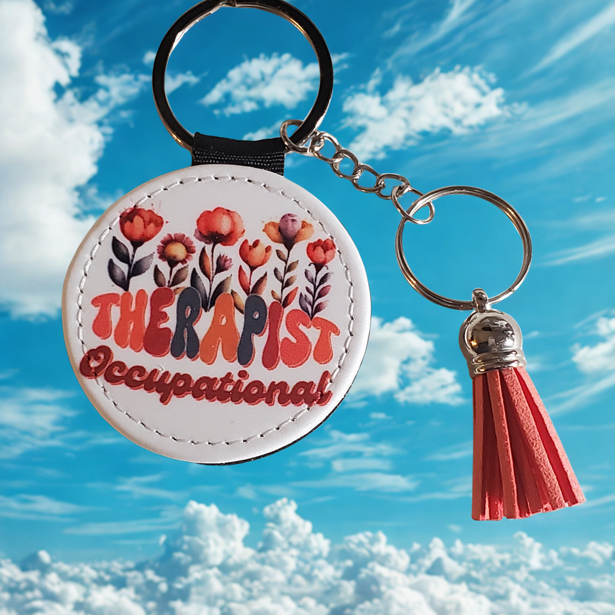 Occupational Therapist PU Leather Keychain – OT Appreciation Gift, Thank You Gift for Occupational Therapy Professionals, Graduation & Birthday Present